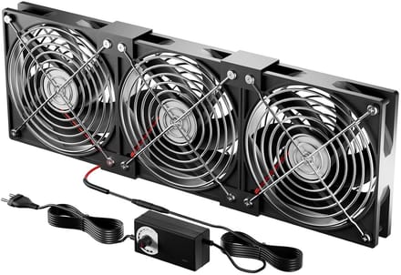 360 mm PC Fan met Stepless Speed Controller - Stille en Krachtige Ventilator voor Computer, Server en Gaming PC, Ideaal voor AV Cabin en Router