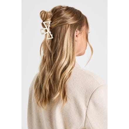 boohoo Dames Haarclip met parelstrik detail