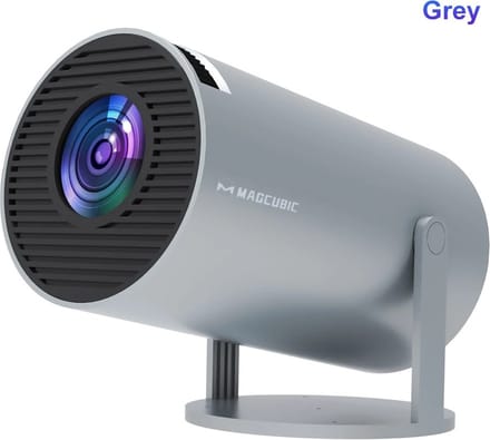 Magcubic Projector HY300 pro grijs - Projector - Beamer - Mini beamer - Projector 4k - grijs - Compact - Thuisbioscoop - HDMI - BT 5.0 - Apple - Android