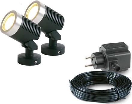 2x LED grond spot - 12V - 5 watt - complete set
