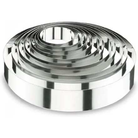 Ronde taartring Lacor 18/10 - 10x4 cm