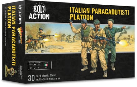 Italian Paracadutisti Platoon (bolt action nieuw)
