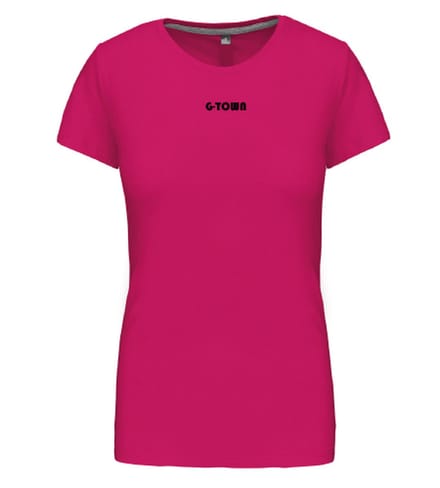 G-TOWN Dames T-shirt Ronde Hals Met Tekst Opdruk