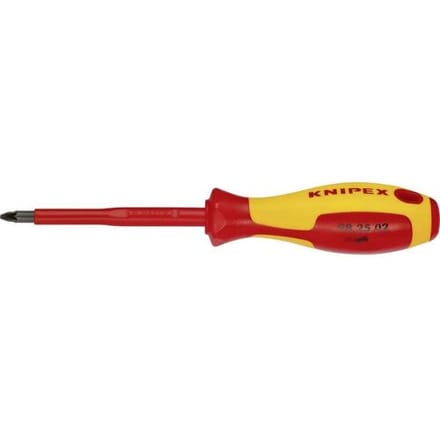 Knipex 98 25 02 VDE Kruiskop schroevendraaier PZ 2 Koplengte: 100 mm DIN EN 60900