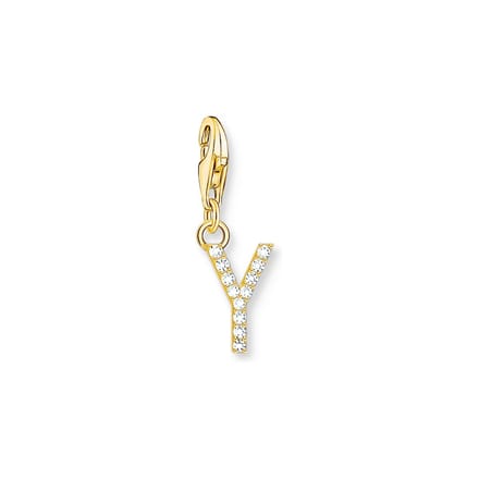 Thomas Sabo - 1988-414-14 - Charm - Dames - 925er Zilver geel verguld - Letter Y