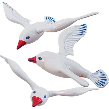 Mouette Gonflable, Décorations de Fête, Paquet de 6 One size blanc