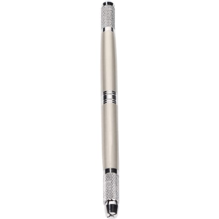 Stylo à aiguille à lame de microblading pour tatouage de sourcils à double tête, outil de maquillage manuel semi-permanent white