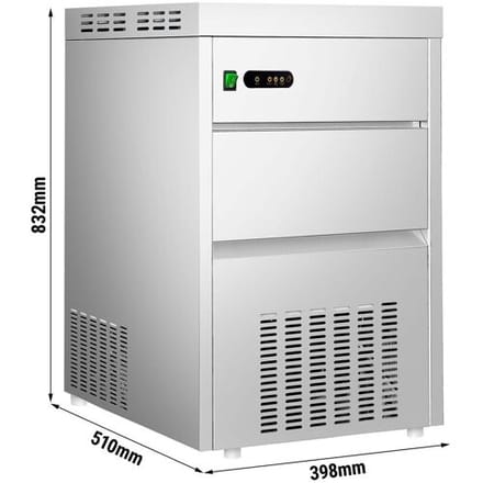 GGM Gastro Flockeneisbereiter - 85 kg/ 24h Zilver
