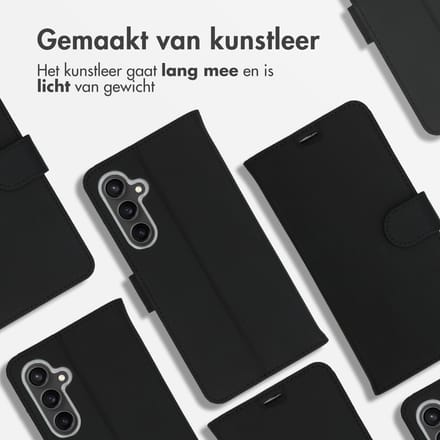 Accezz Hoesje - Geschikt voor Samsung Galaxy S23 FE - Wallet Softcase Bookcase - Zwart