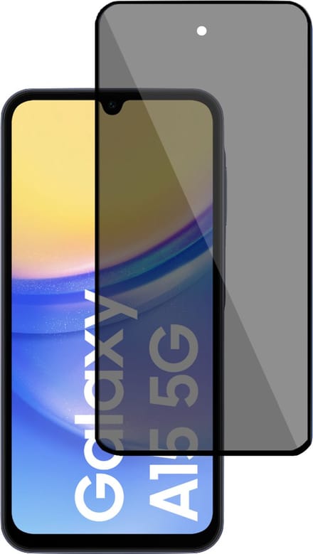 Privé Screenprotector geschikt voor Samsung Galaxy A15 - Privacy Beschermglas - Privacy Proteqt+