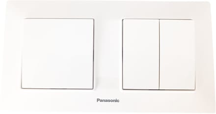 Panasonic-Schakelaar Combinatie-Wit-Randaarde-Compleet-Karre Plus Serie