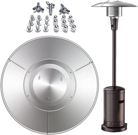 Terrasverwarming Reflector - Warmteplaat - Buiten verwarmen - Universeel passend - 83 cm diameter - Aluminium