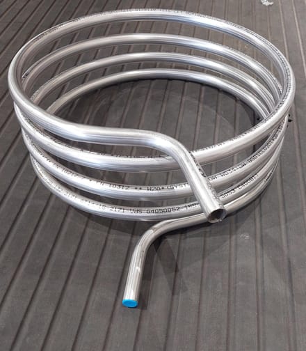 Zwembadverwarming rvs warmtewisselaar voor oliedrum 49 cm 22 mm 6 meter pool heater zwembad heater