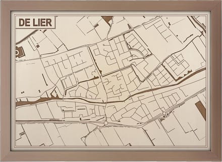 Decoratief Beeld - Houten Van Delfzijl - Hout - Bekroned - Bruin - 21 X 30 Cm