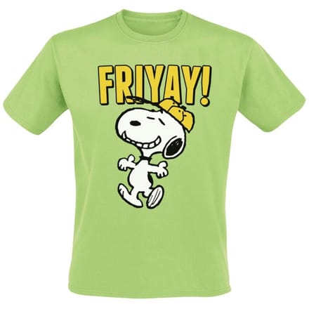 Peanuts T-shirt - Snoopy - Friyay - S tot XXL - groen