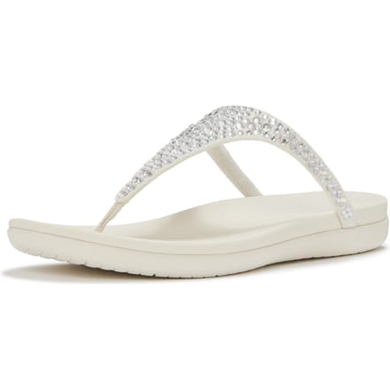 Fitflop Solay Gemengde-Kristal Textiel Dames Crème Sandalen