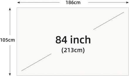 Projectiescherm - Wit raster - Films kijken - Anti-licht functie - 84 inch - Wit