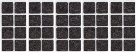 Meubelviltjes - 40x - antislip noppen - 2,5 cm - vierkant - viltglijders