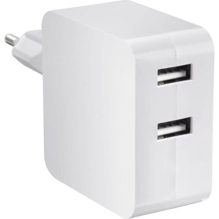 VOLTCRAFT SPS-2400/2+WH-N USB-oplader 24 W 2x USB-A Wit Binnen