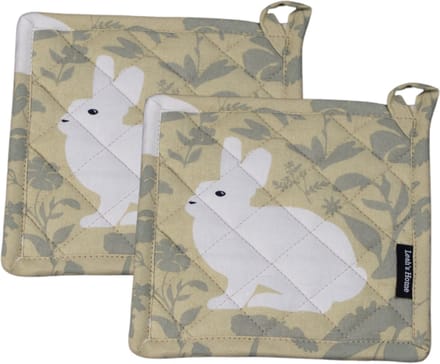 Pannenlappen set - 2 stuks - Cadeau voor haar - Konijn - Pasen