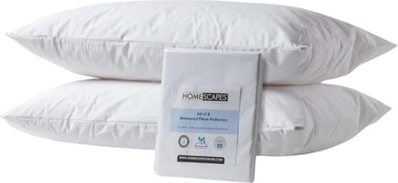Homescapes set van 2 waterdichte kussenbeschermers – polyester & TPU coating – met ritssluiting – 50x75 cm – OEKO-TEX® – ademend & hypoallergeen