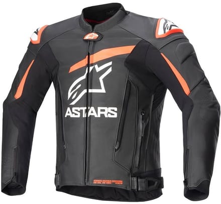 Alpinestars GP Plus V4 Leren Jas Zwart Rood Fluo Wit - Jas