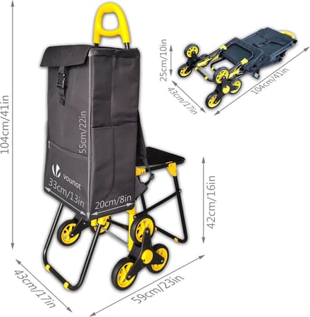 boodschappentrolley - Super compact / boodschappenwagen, 37L