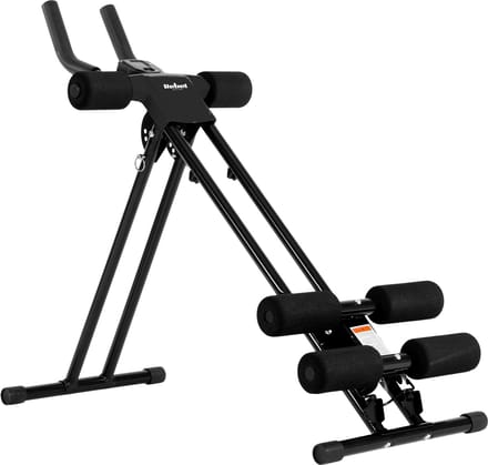 Buikspiertrainer – Buikspier Apparaat & Buikspierbank – 5 Niveaus met Trainingscomputer – Tot 120 kg – Zwart