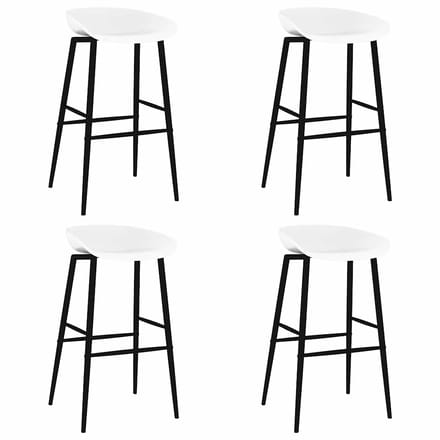 vidaXL - Barstoelen - 4 - st - wit