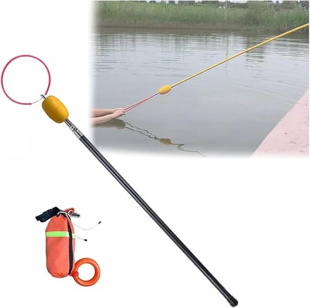 Reddingsstok - Waterpaal - Waterredding Uitrusting - Telescopisch Glasvezel - Tot 10 Meter - Blauw