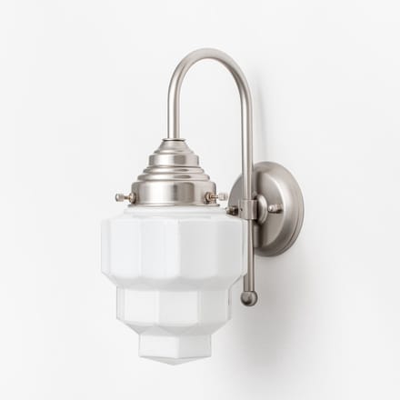 Wandlamp Empire Meander Matnikkel - Art Deco Trade