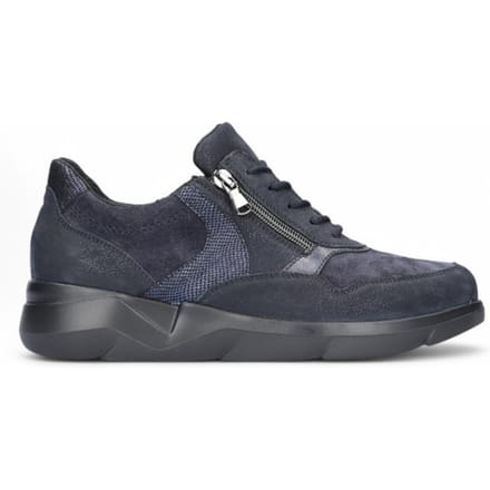 Waldläufer K Funky Sneakers - Suède - Dames - Blauw - Maat 41