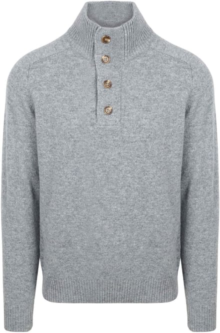Steppin' Out Mocker Trui Lamswol Grijs - Maat L - Heren