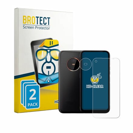 BROTECT - Screenprotector voor Gigaset GX6 Pro (Voor+Camera) - Folie Beschermfolie transparant 2 Stuks