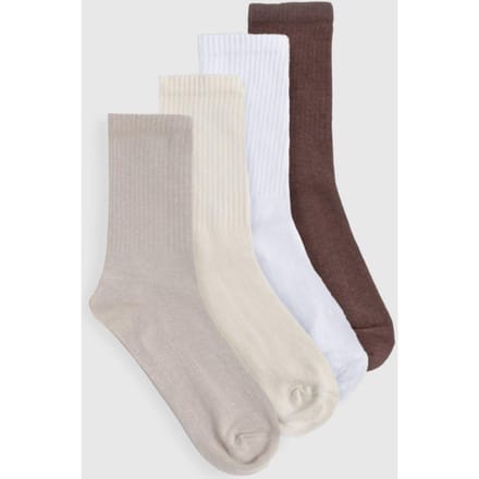 boohoo Dames Tonal Crew Socks 4-Pakket