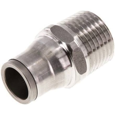 12mm x 1/2'' NPT RVS Insteekfitting Buitendraad FKM