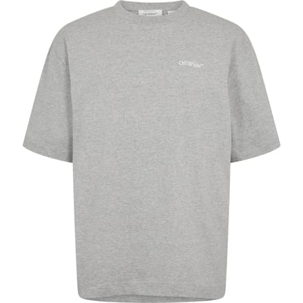 Off White Heren Kettingprint T-Shirt (Lichtgrijs)