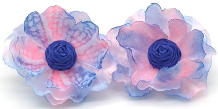 Oorbellen Bloem – Kunststof – 5.5cm – Blauw