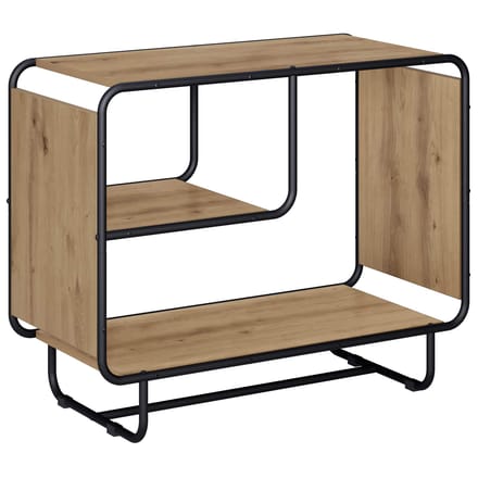 vidaXL - Dressoir - Artisanaal - eiken - 80 - x - 37,5 - x - 64,5 - cm - Bewerkt - hout