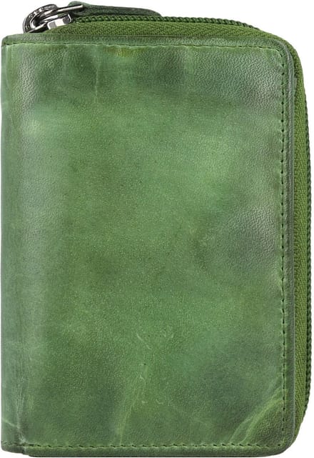 Jack Kinsky Nelson Portemonnee RFID Leer 11 cm - Jongens - Staand formaat - grün