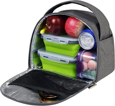 Koeltas 8L - voedseltransport - ideaal voor kantoor, camping, picknick - grijs