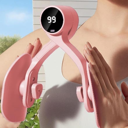 Dijbeenoefenaar - Fitness Trainer - Bekkenbodem Trainen - Smart Screen Teller - 21.5 cm - Roze
