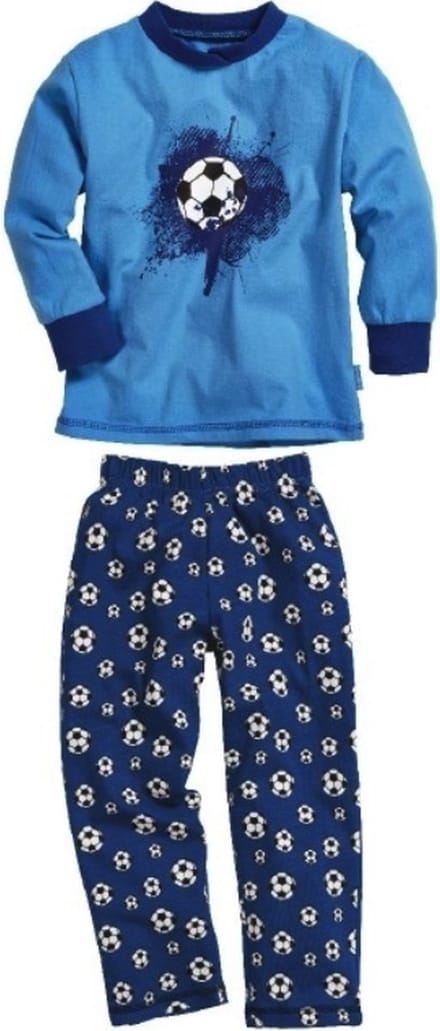 Playshoes - Pyjama - Blauw - Voetbal - Unisex - maat 80