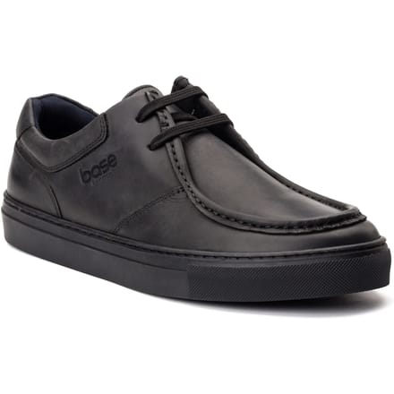 Base London Dalston Leren Heren Zwarte Mocassins Schoenen