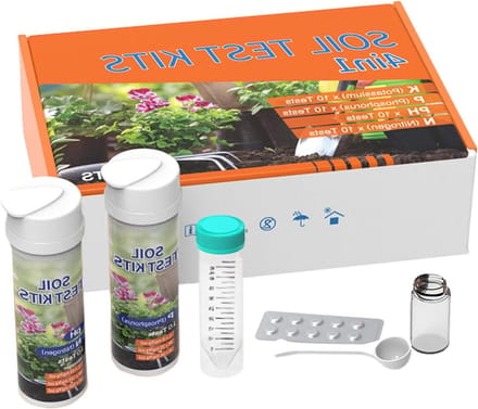Bodem PH Testkit - Bodemtester Kit - Plantenverzorging Optimaliseren - 4-in-1 Analyse - 10 Tests/Parameter - Grijs