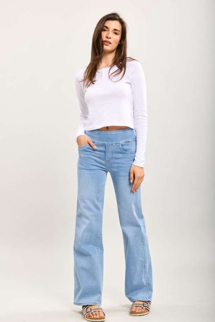 Toxik3 - hoge taille jog denim light straight extra comfy