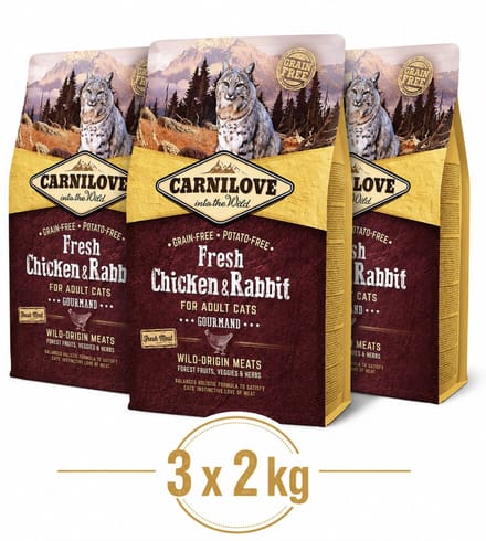 Carnilove Cat Grain Free Fresh Chicken & Rabbit 6 kg - Kat
