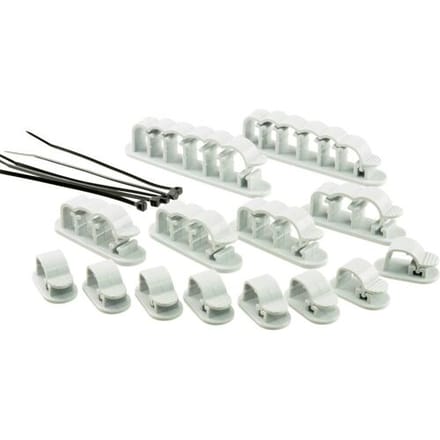 TRU COMPONENTS WCM-SET-TT Kabelhouder Zelfklevend 1386629 Transparant 19 stuk(s)