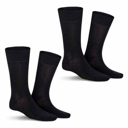 Kunert Comfort Cotton Heren Sokken 2-pack - Zwart - Maat 39-42