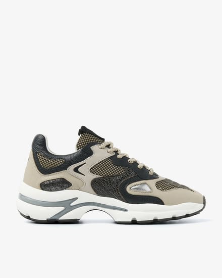 VIA VAI Vesper Due Sneakers Dames - Leer,Mesh,Su�de - Bruin